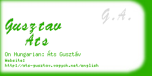 gusztav ats business card